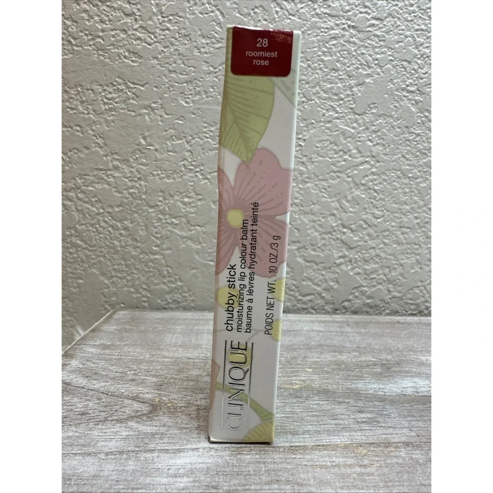 $19 🌙 CLINIQUE CHUBBY STICK LIP COLOR BALM 28 ROOMIEST ROSE NEW